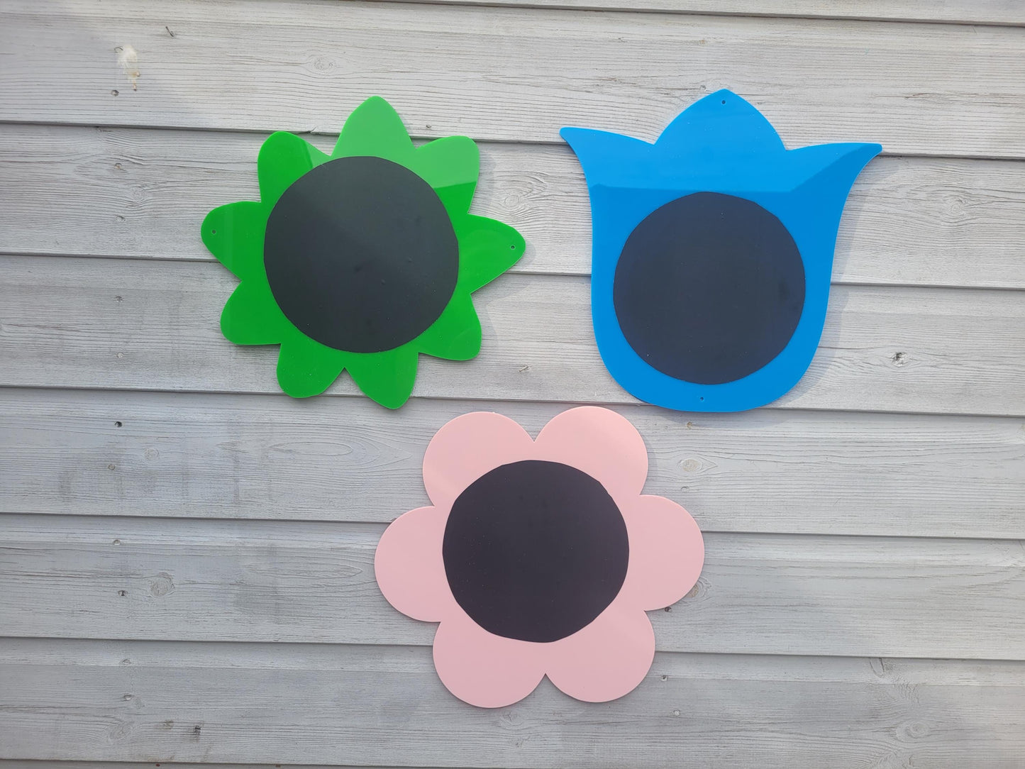 SET OF FLOWER CHALKBOARDS (MUTED COLOURS)
