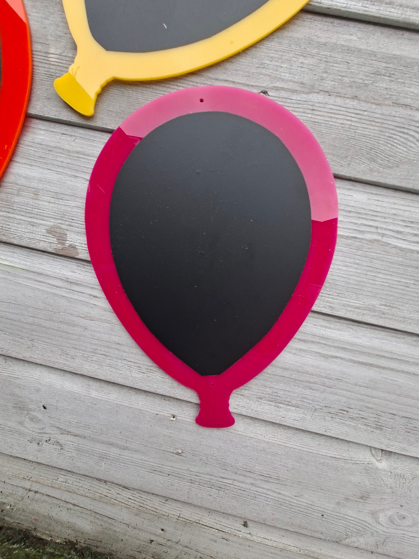 SET OF 4 BALLOON SHAPE GARDEN CHALKBOARDS
