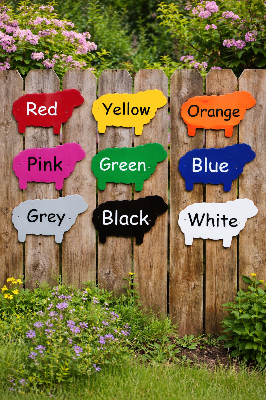 SET OF 9 COLOUR RECOGNITION SHEEP