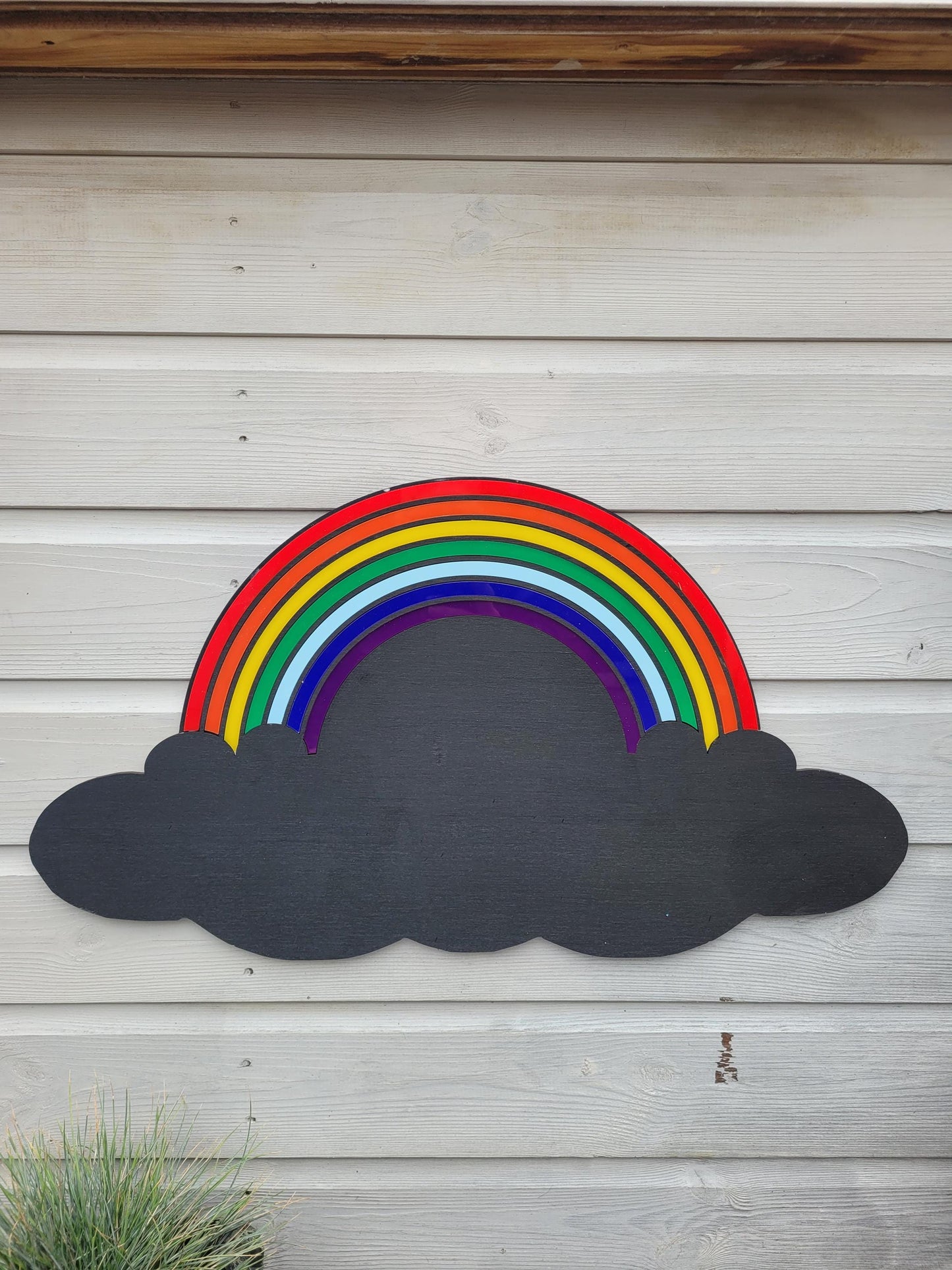 70CM PLYWOOD RAINBOW CHALKBOARD