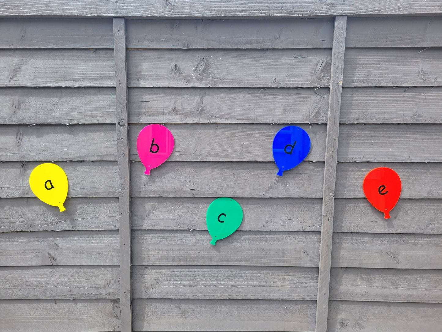 SET OF ALPHABET ACRYLIC BALLOONS (15CM)