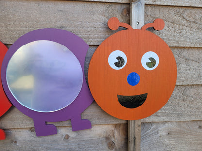 LARGE CATERPILLAR MIRROR (30X100CM APPROX)