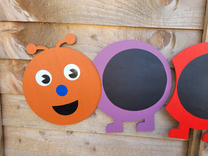 LARGE CATERPILLAR CHALKBOARD (30X120CM APPROX)