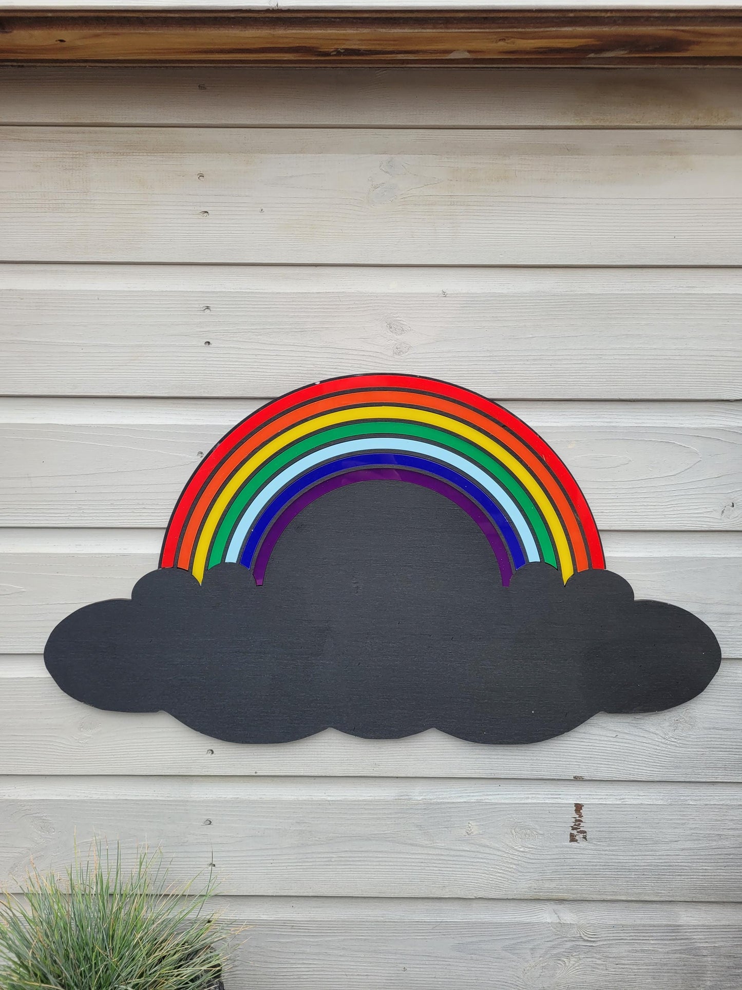 70CM PLYWOOD RAINBOW CHALKBOARD