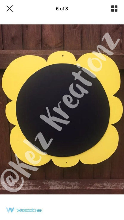 FLOWER MIRROR AND CHALKBOARD BUNDLE (56CM)