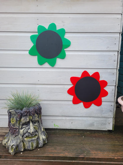 SET OF 4 SUNFLOWER SHAPE GARDEN CHALKBOARDS