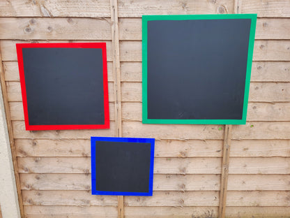 SET OF 3 ACRYLIC SQAURE CHALKBOARDS (55CM, 45CM, 35CM)