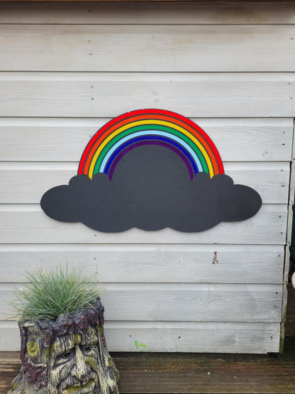 70CM PLYWOOD RAINBOW CHALKBOARD