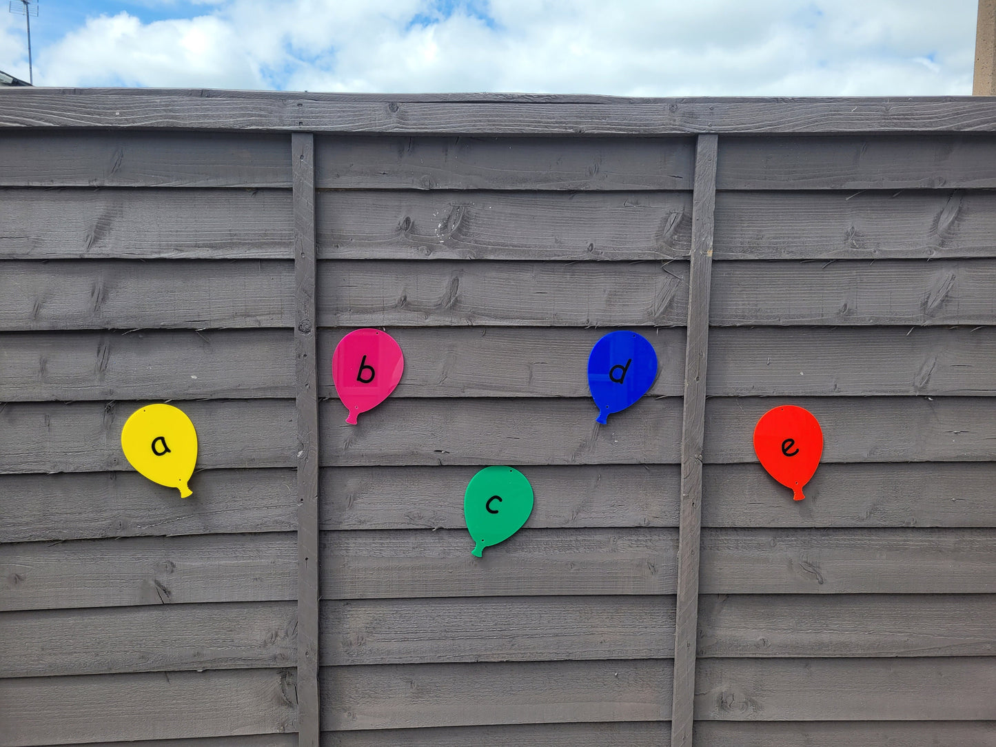 SET OF ALPHABET ACRYLIC BALLOONS (15CM)