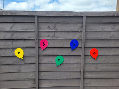 SET OF ALPHABET ACRYLIC BALLOONS (15CM)