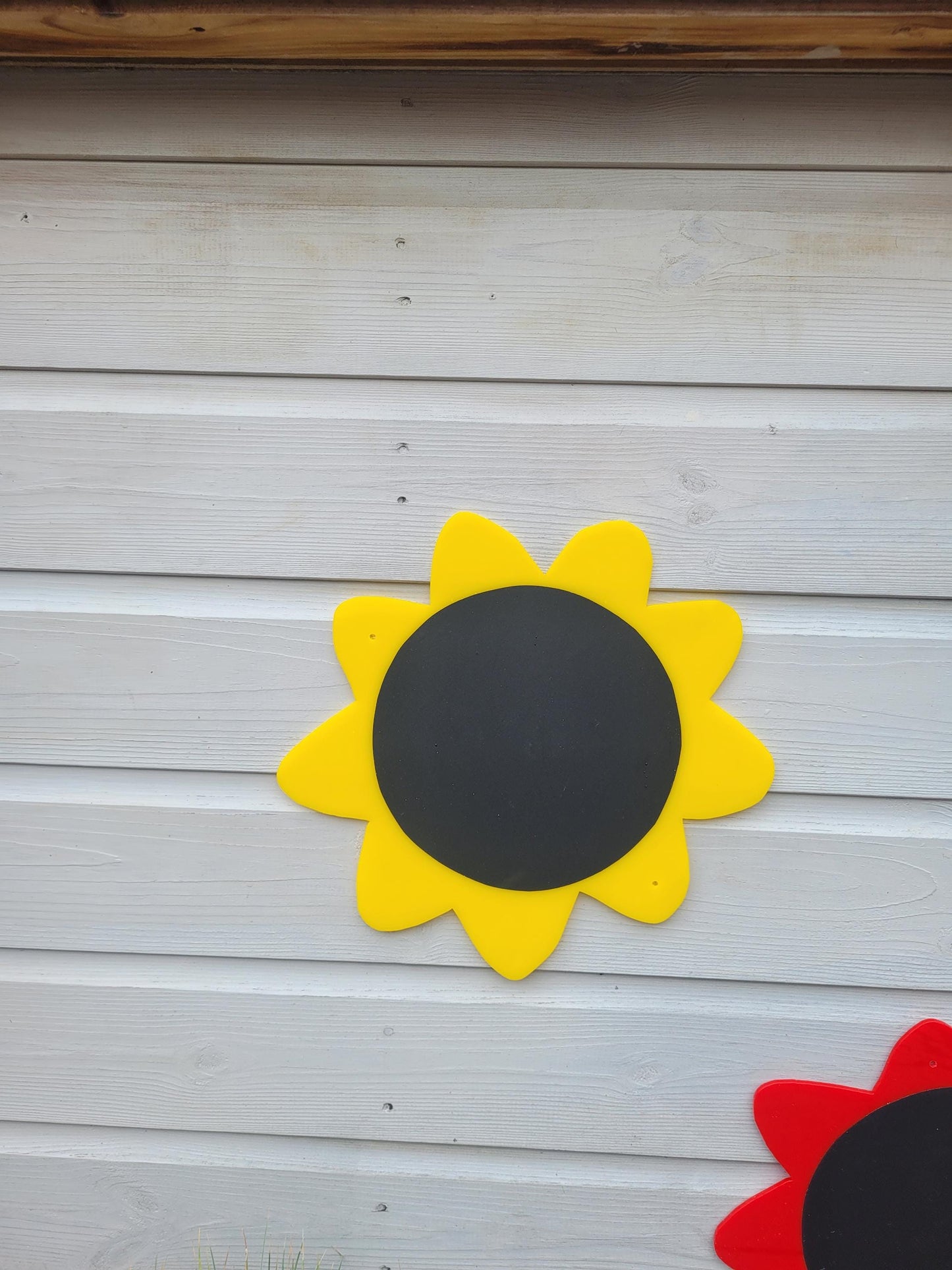 SET OF 4 SUNFLOWER SHAPE GARDEN CHALKBOARDS