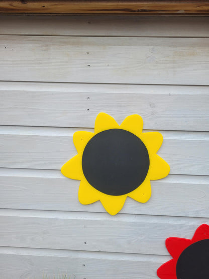 SET OF 4 SUNFLOWER SHAPE GARDEN CHALKBOARDS