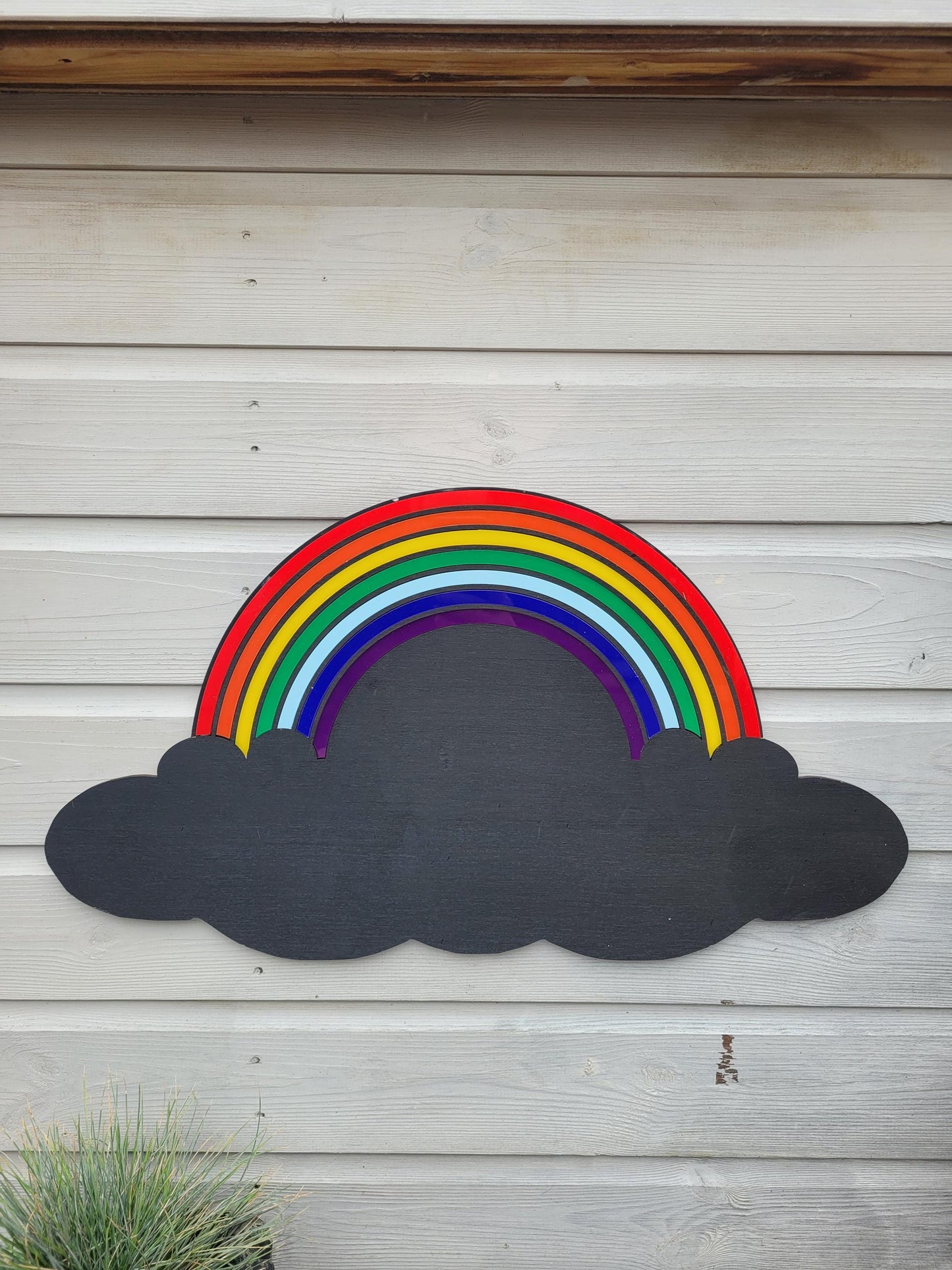 70CM PLYWOOD RAINBOW CHALKBOARD