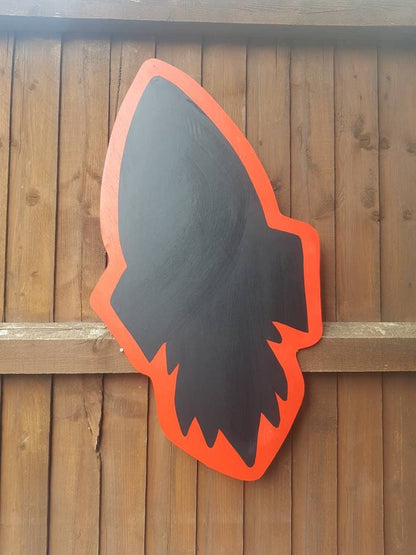 70CM ROCKET SHAPE GARDEN CHALKBOARD