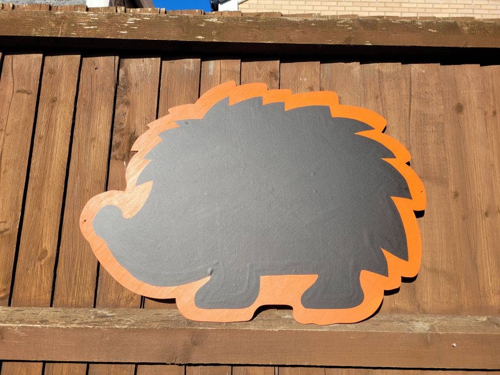 HEDGEHOG SHAPED GARDEN CHALKBOARD - 60CM