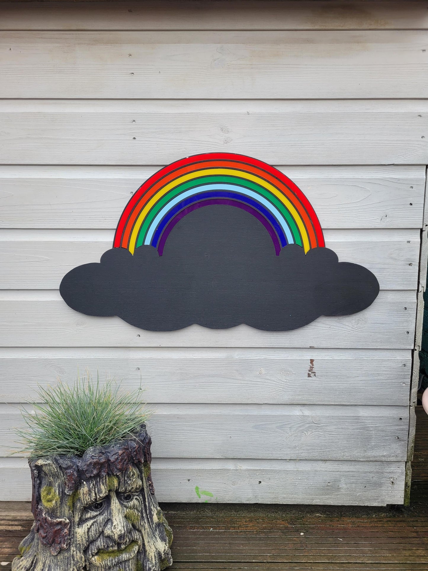 70CM PLYWOOD RAINBOW CHALKBOARD
