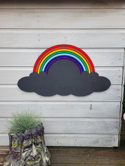 70CM PLYWOOD RAINBOW CHALKBOARD