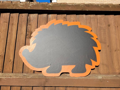 HEDGEHOG SHAPED GARDEN CHALKBOARD - 60CM