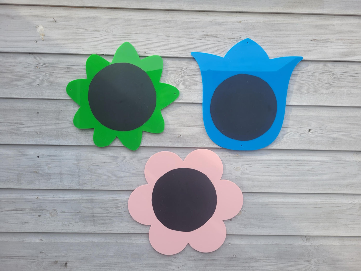 SET OF FLOWER CHALKBOARDS (MUTED COLOURS)