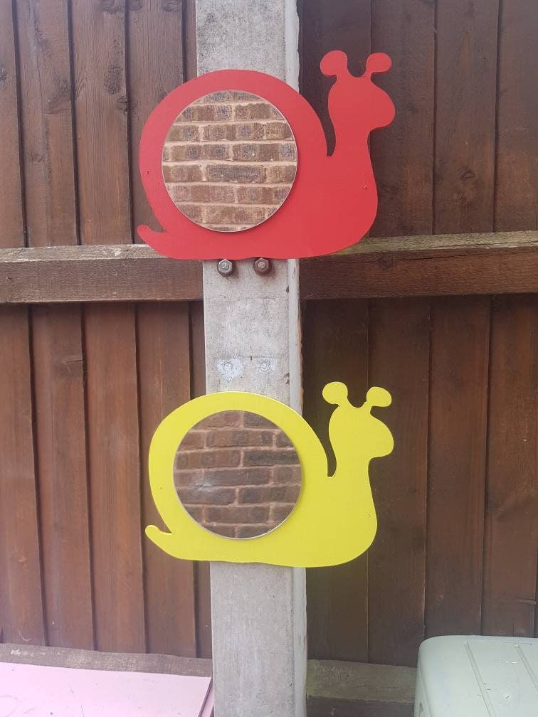 SET OF 3 ACRYLIC SNAIL MIRRORS