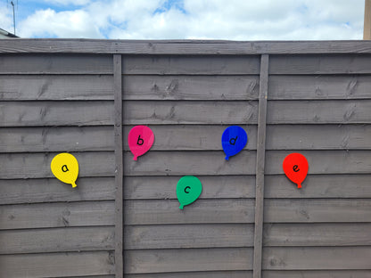 SET OF ALPHABET ACRYLIC BALLOONS (15CM)