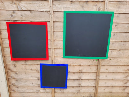SET OF 3 SQUARE ACRYLIC CHALKBOARDS (55CM, 45CM, 35CM)