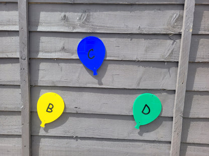 SET OF ALPHABET ACRYLIC BALLOONS (15CM)