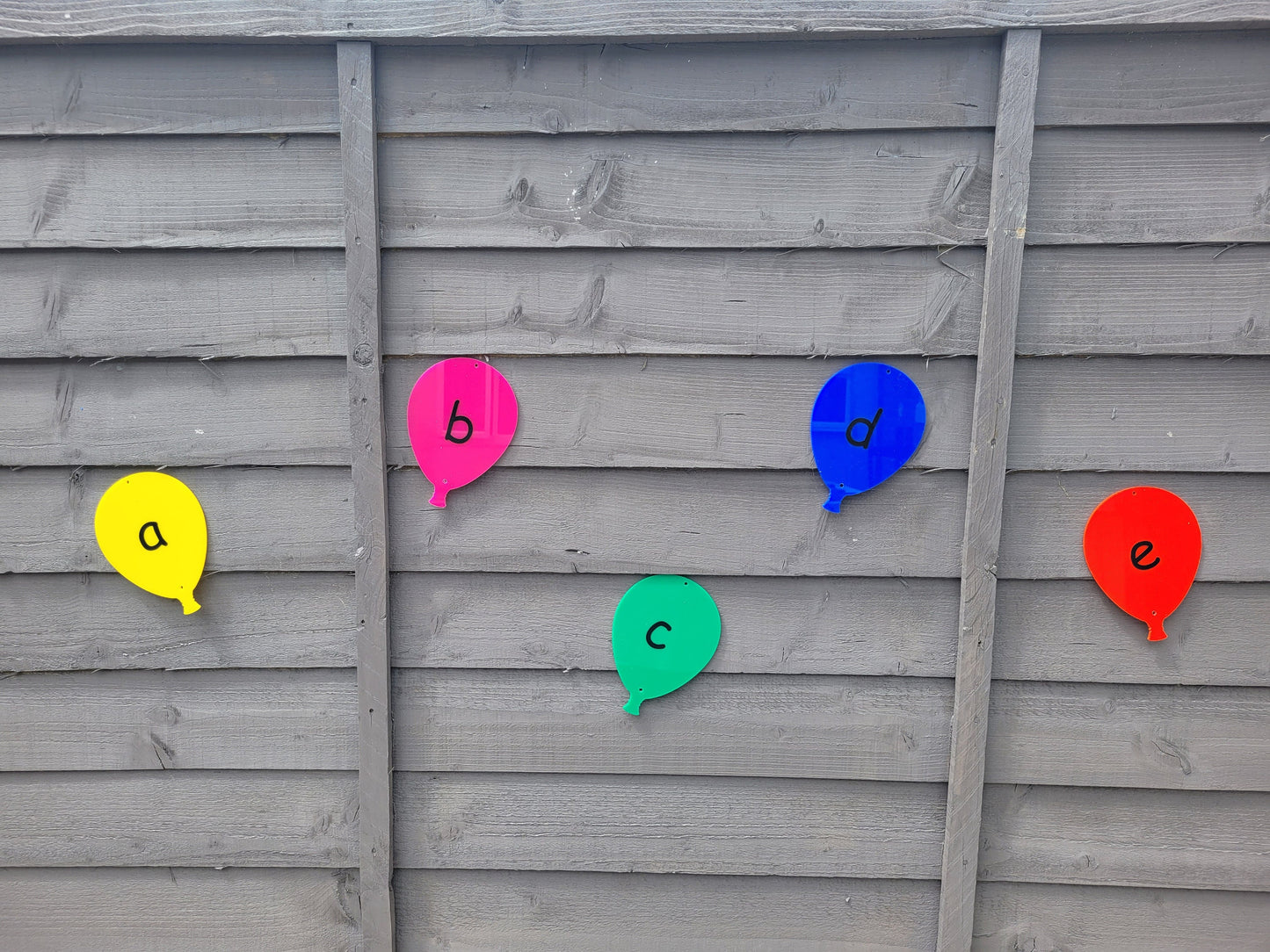 SET OF ALPHABET ACRYLIC BALLOONS (15CM)