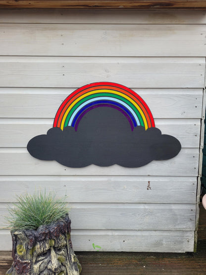 70CM PLYWOOD RAINBOW CHALKBOARD