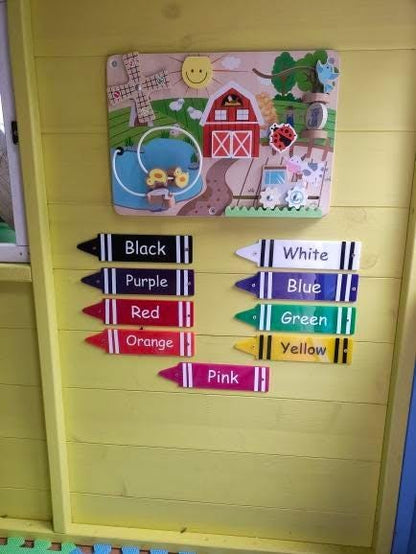 SET OF 9 COLOUR RECOGNITION CRAYONS