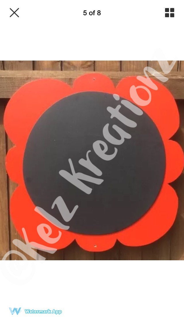 FLOWER MIRROR AND CHALKBOARD BUNDLE (56CM)