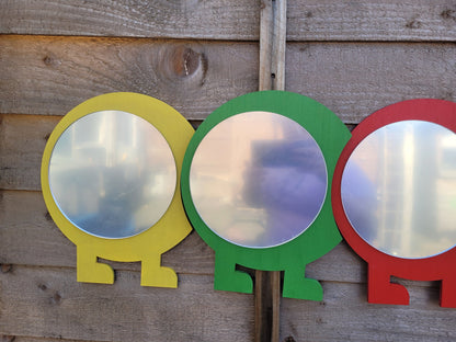 LARGE CATERPILLAR MIRROR (30X100CM APPROX)