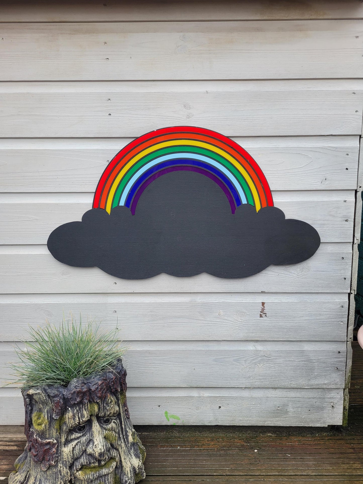 70CM PLYWOOD RAINBOW CHALKBOARD