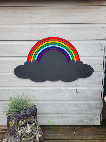 70CM PLYWOOD RAINBOW CHALKBOARD