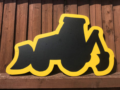 DIGGER SHAPED GARDEN CHALKBOARD (75CM)