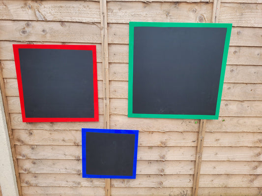 SET OF 3 ACRYLIC SQAURE CHALKBOARDS (55CM, 45CM, 35CM)