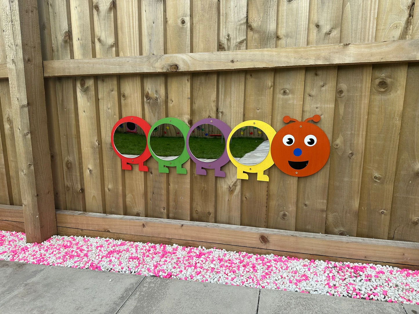 LARGE CATERPILLAR MIRROR (30X100CM APPROX)