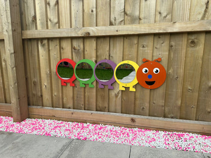 LARGE CATERPILLAR MIRROR (30X100CM APPROX)