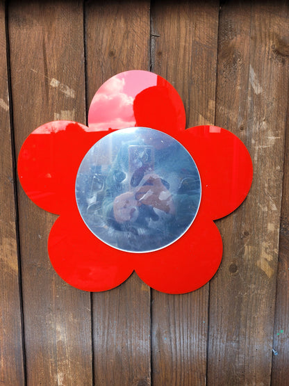 SET OF 3 MIRROR AND 3 CHALKBOARD FLOWERS (5 PETAL DAISY)