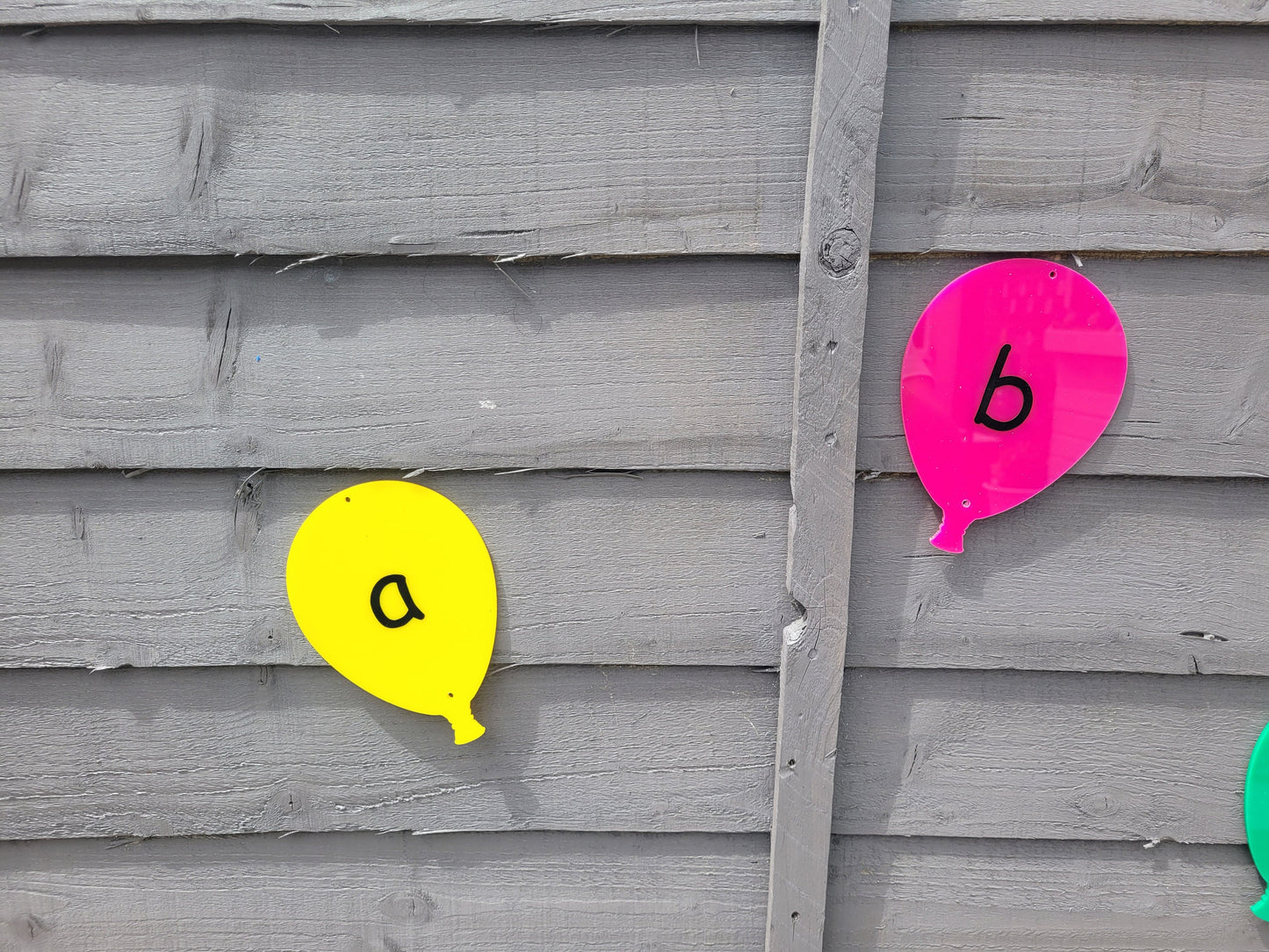 SET OF ALPHABET ACRYLIC BALLOONS (15CM)