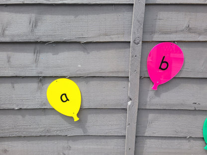 SET OF ALPHABET ACRYLIC BALLOONS (15CM)