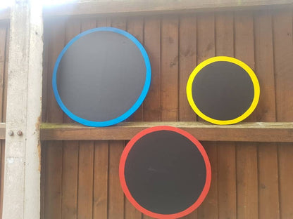 SET OF 3 ACRYLIC CIRCLE CHALKBOARDS (55CM, 45CM, 35CM)