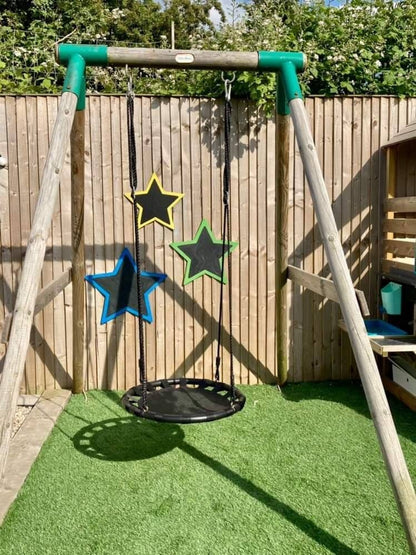 SET OF 3 STAR SHAPED GARDEN CHALKBOARDS (55CM, 45CM, 35CM)