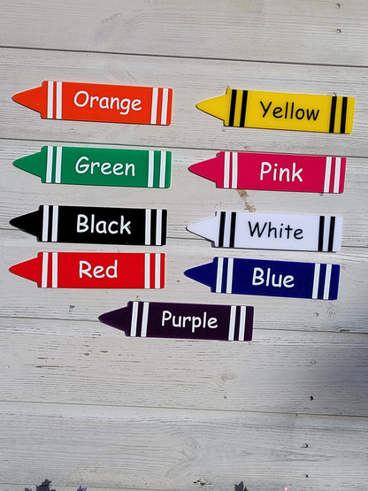 SET OF 9 COLOUR RECOGNITION CRAYONS