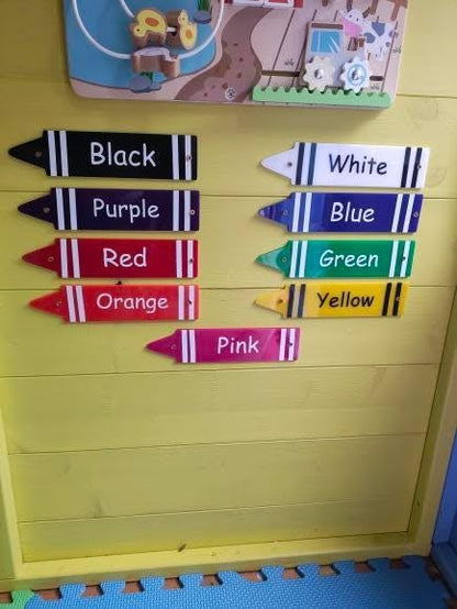 SET OF 9 COLOUR RECOGNITION CRAYONS