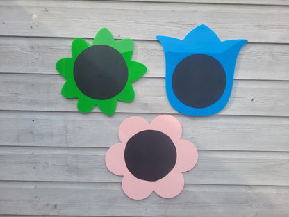 SET OF FLOWER CHALKBOARDS (MUTED COLOURS)