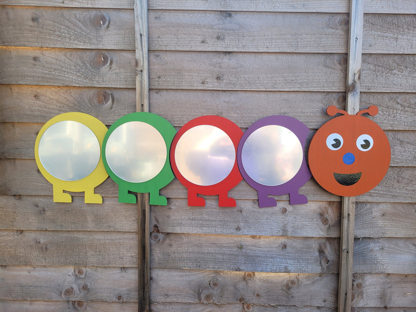 LARGE CATERPILLAR MIRROR (30X100CM APPROX)