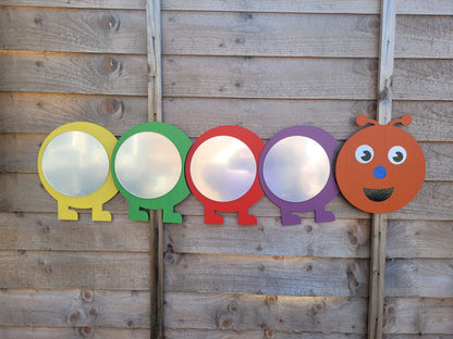 LARGE CATERPILLAR MIRROR (30X100CM APPROX)