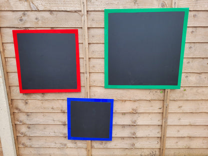 SET OF 3 SQUARE ACRYLIC CHALKBOARDS (55CM, 45CM, 35CM)
