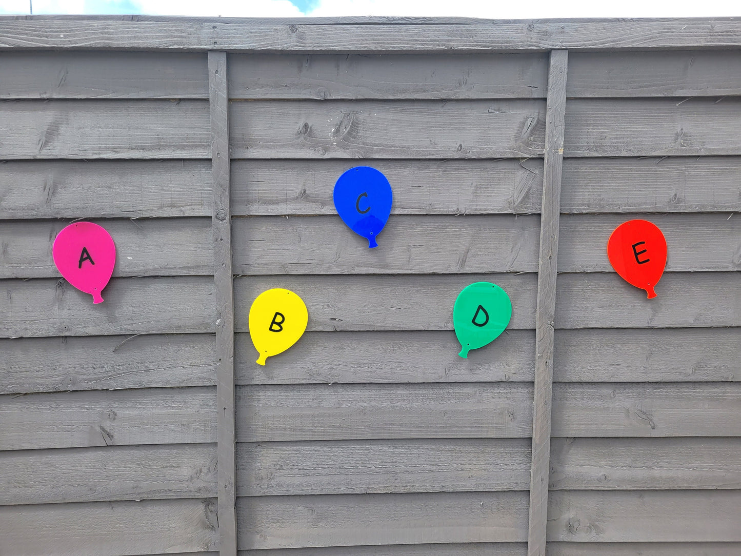 SET OF ALPHABET ACRYLIC BALLOONS (15CM)